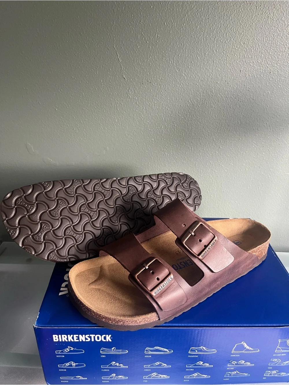 Birkenstock Arizona Soft Footbed Habana Oiled Leather EU 42 New in box